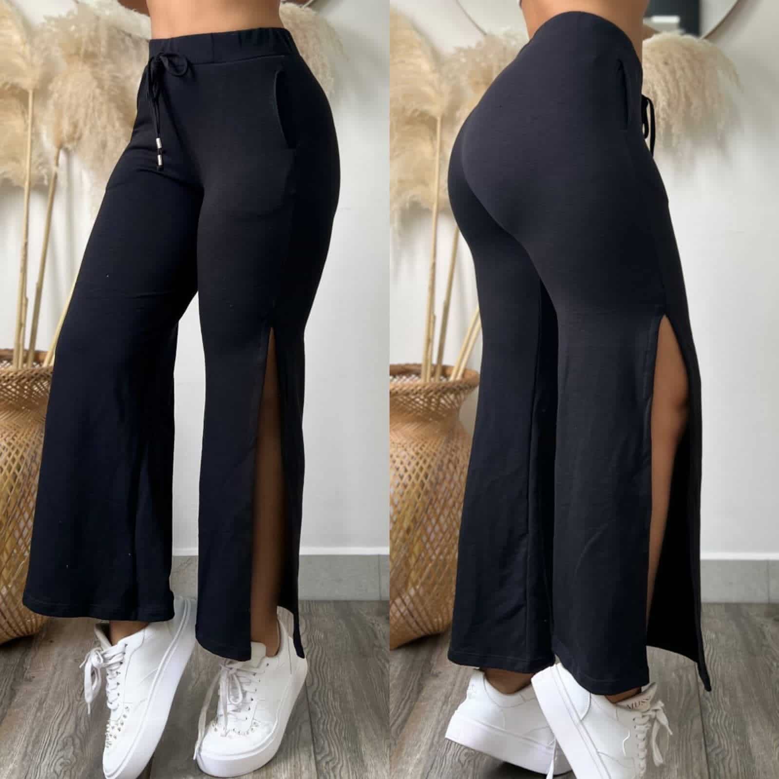 Pantalon bota campana deportivo negro