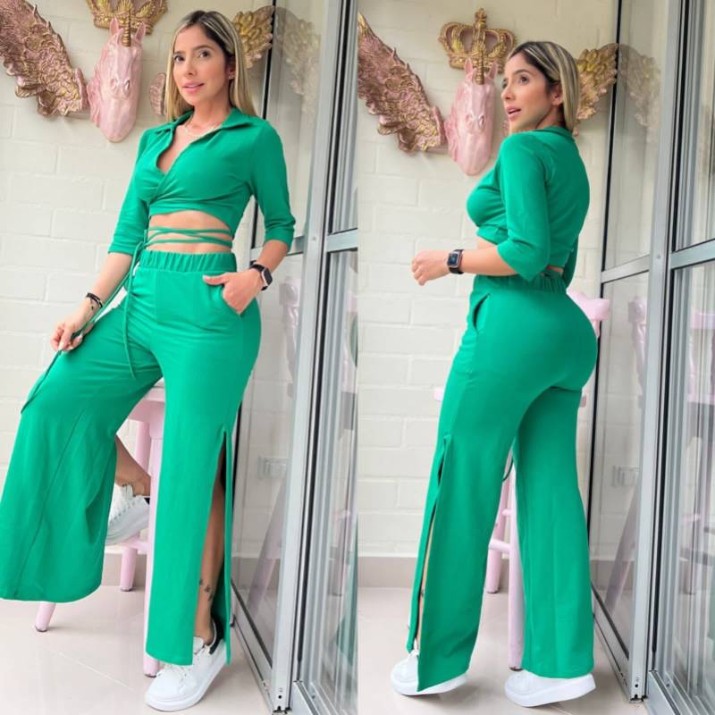 Set deportivo bota campana verde