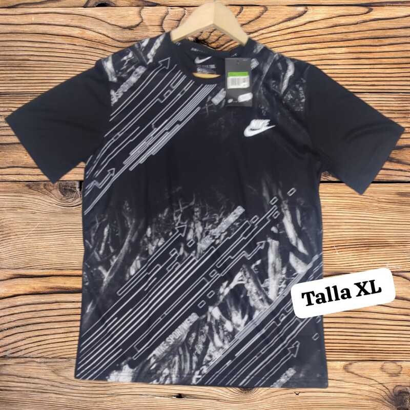 Camisa deportiva drifit gris oscuro