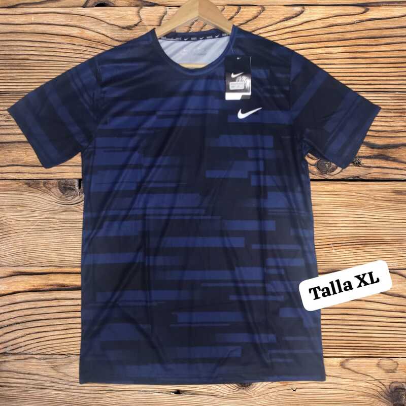 Camisa deportiva drifit azul oscuro