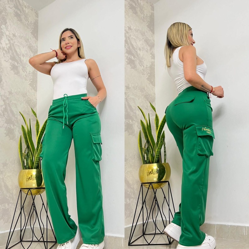 Pantalón sudadera deportiva verde