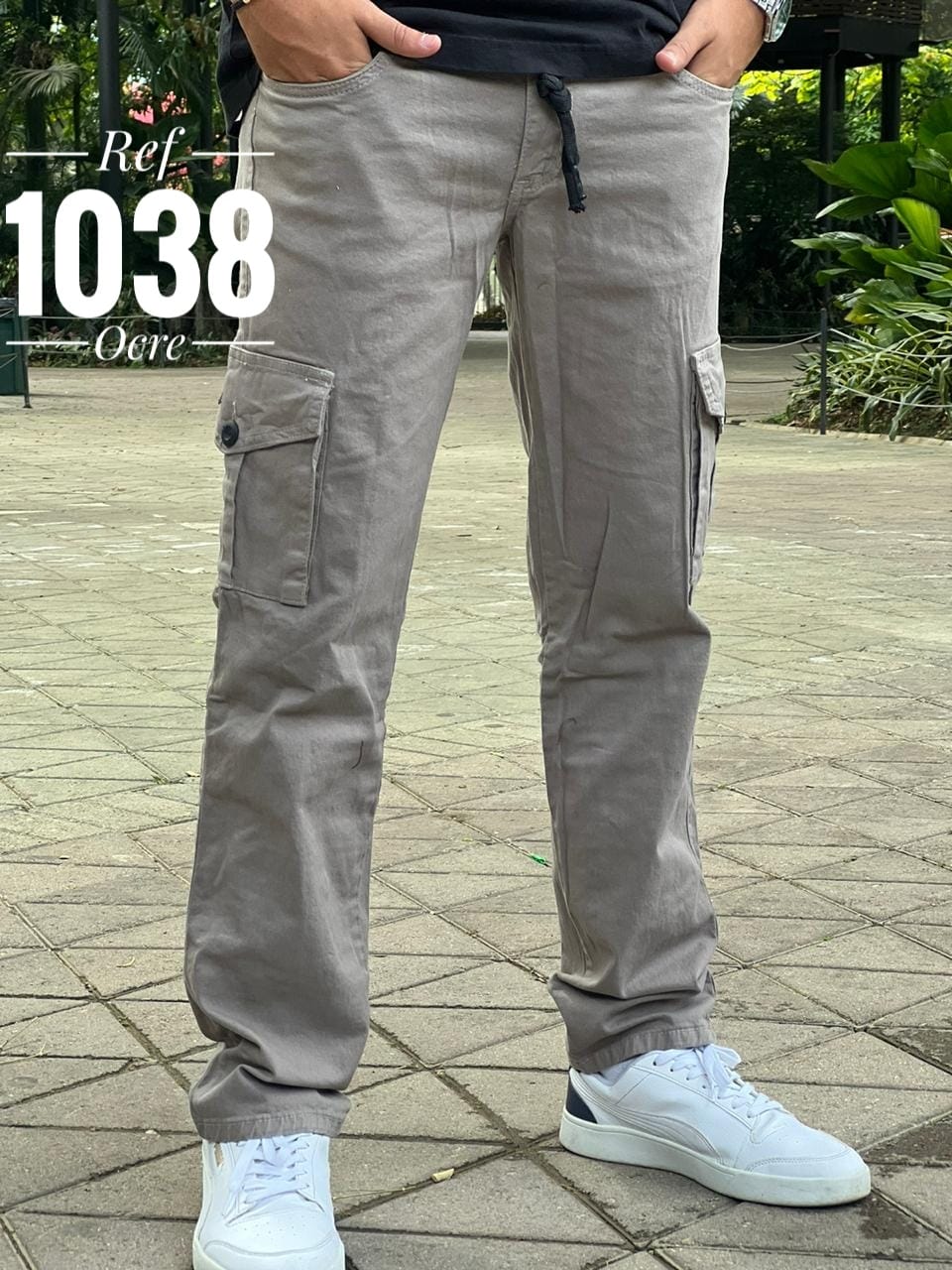 Pantalón deportivo bota recta dryl ocre