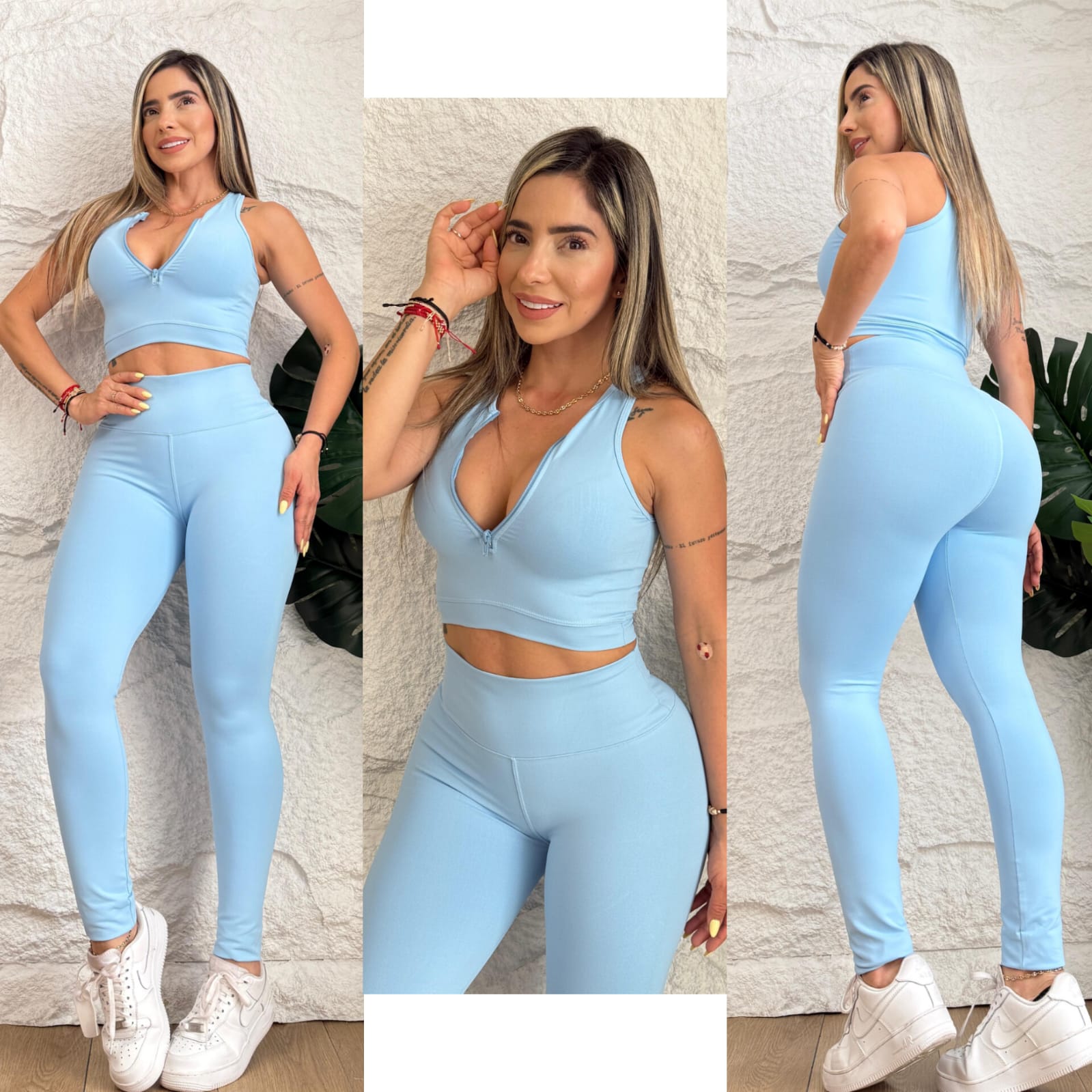 Conjunto deportivo en tela suplex azul