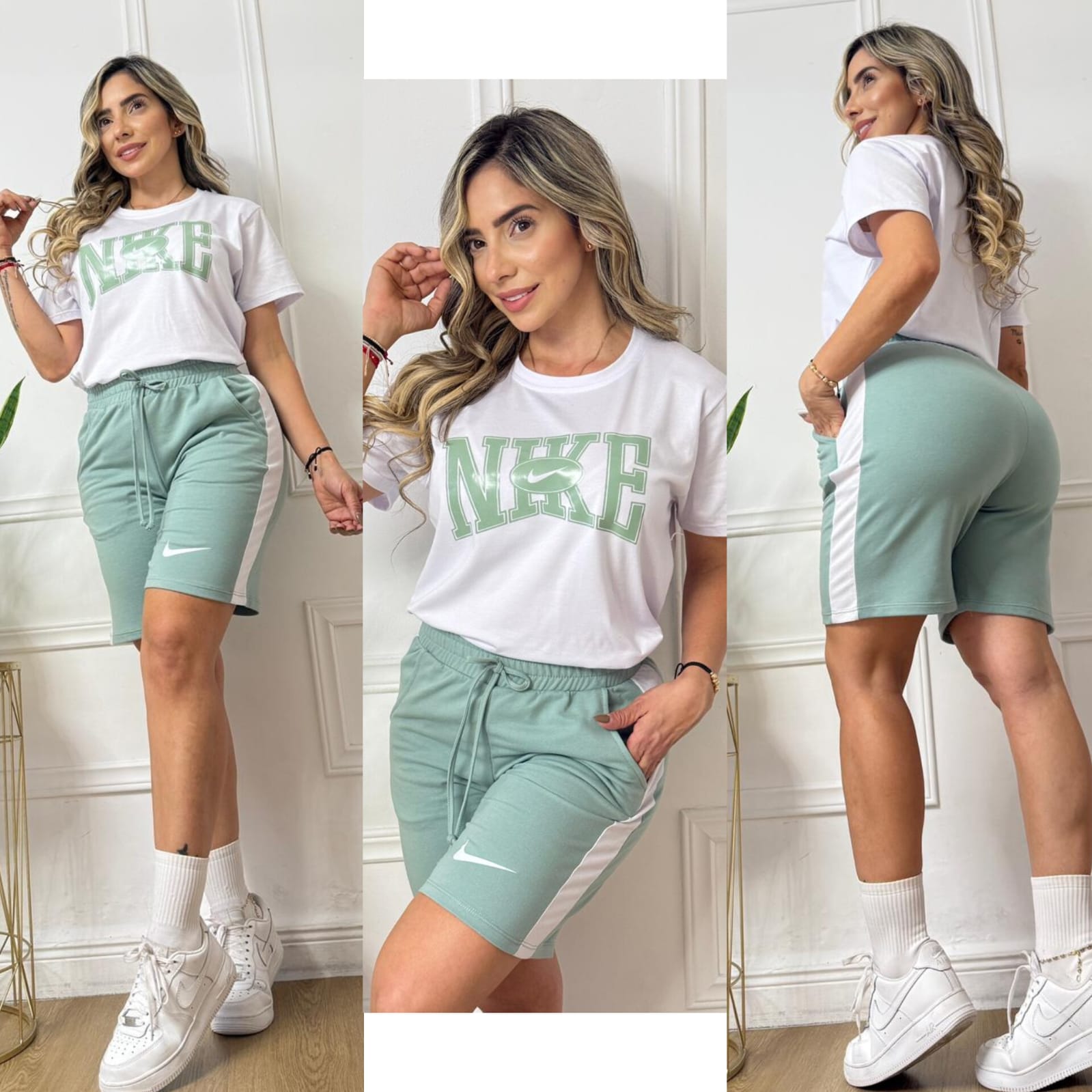 Conjunto deportivo tela burda azul