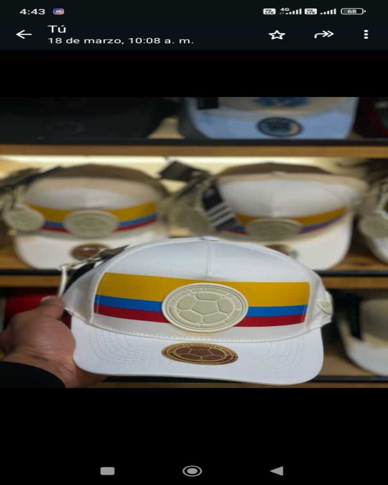 Gorra deportiva Selección Colombia blanca