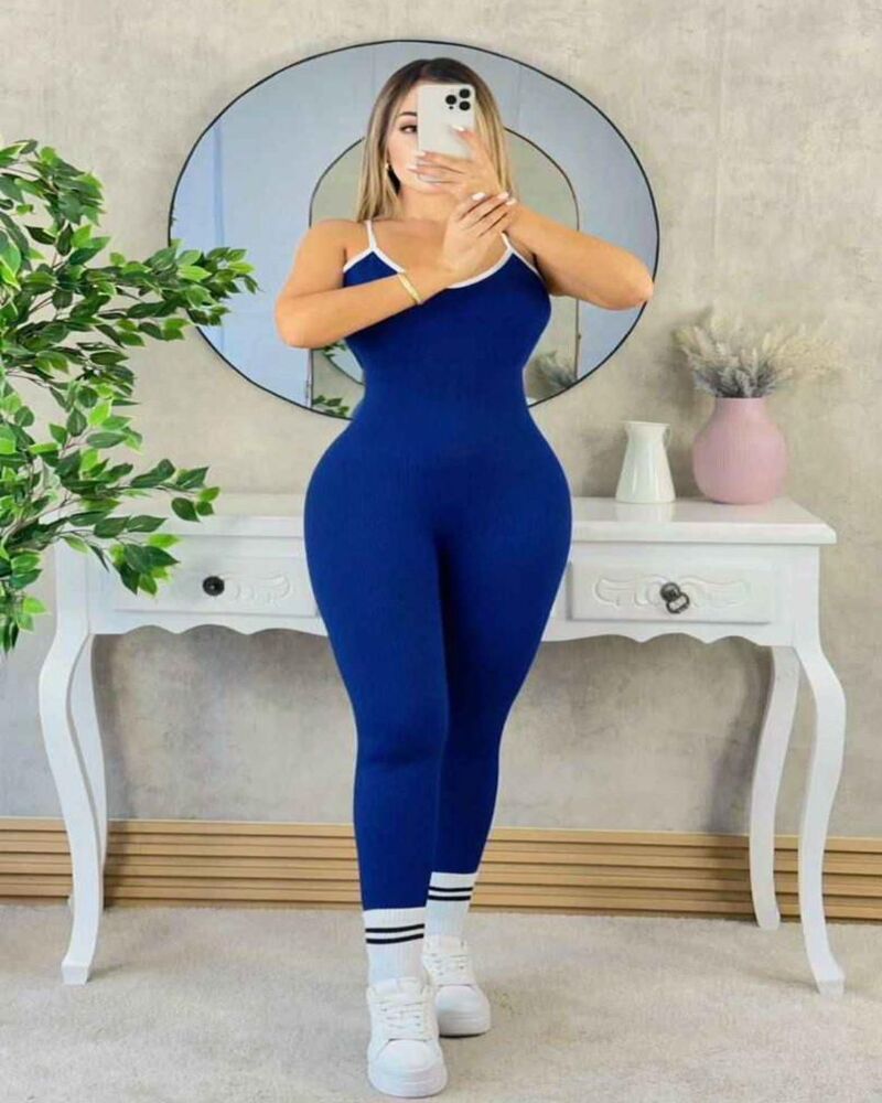 Enterizo deportivo importado azul